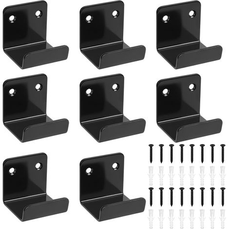 Lot de 8 Crochet, Angle en U, Fer Q235, Support mural, Carrelage, Garage (1/5)