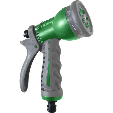 SATURNIA pistola riego plastico abs 7 posiciones. , Pistola riego manguera 7 posiciones - Realizada en plastico ABS, material duradero y resistente.- Con selector de 7 (1/2)