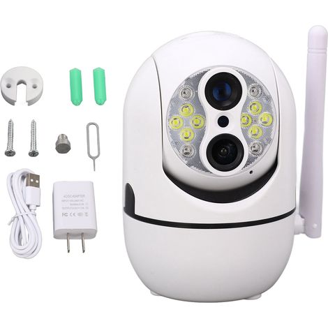 Caméra extérieure sans fil 1080P HD étanche IP66 WiFi 2,4 GHz pour surveillance domestique, prise américaine 100-240V (1/5)