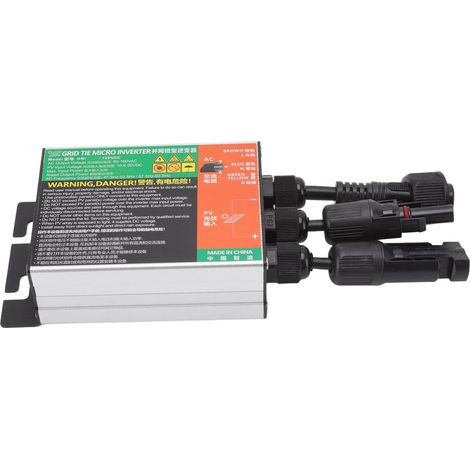 Onduleur GMI Grid Tie Micro Inverter pour panneaux solaires photovoltaïques, alliage d'aluminium, protection IP55, dimensions 20 x 7,7 x 3,6 cm, capacité 120 L (1/5)