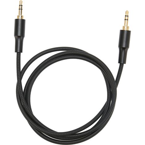 Câble Audio 3.5mm Mâle à Mâle Tressé Nylon Haute Qualité pour Voiture, Enceintes, Casques - 1m Noir (1/5)