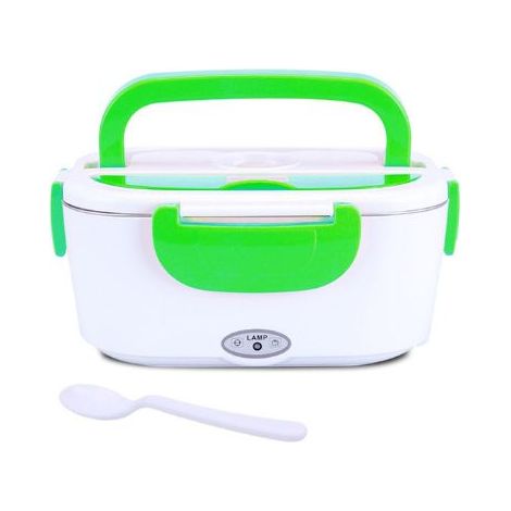 Lunch Box Gamelle Chauffante Électrique pour Voiture Camion Bureau Travail 220V+12V, Chauffe en Quelques Minutes, Acier Inoxydable 1.5L 40W, Boîte Isotherme Repas Chaud
