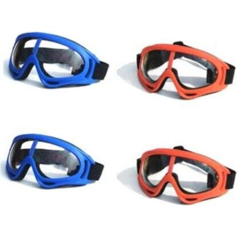4er-Pack Schutzbrillen, wind- und staubdicht, flexibel für Outdoor-Sportarten, Augenschutz