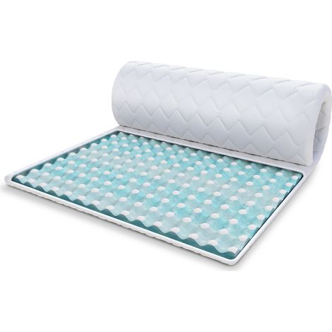 Topper 4x100x200 cm Matratzenauflage mit RavineBlue-Schaum Matratzenschoner H4 (1/5)