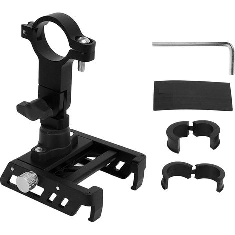 Support téléphone vélo MEROCA en aluminium - Support de guidon rotatif à 360° pour VTT, vélo de route et moto - Noir, emballage boîte