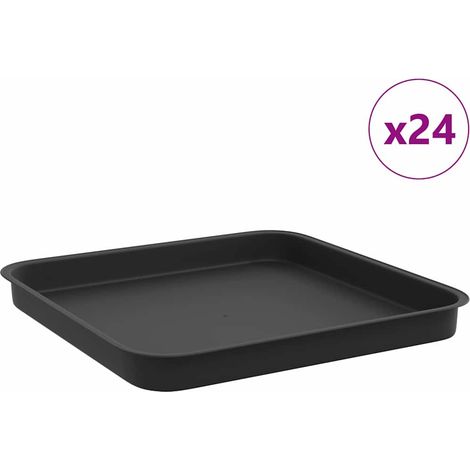 Maison Exclusive - Quadratisches Blumentablett 24 pcs Schwarz 21