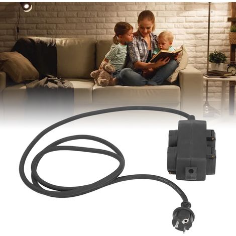 Europäisches Verlängerungskabel mit Netzstecker und 4 Steckdosen, Schutzart IP44, 16 A/250 V/max. 3680 W. Deutscher Adapter, geeignet für den Einsatz zu Hause, im Büro und im Freien. (1/5)