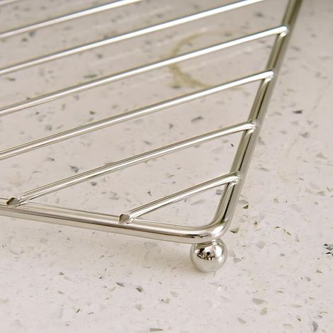 Support à casseroles en acier inoxydable épais - convient aux tables et aux plaques de cuisson - 2 pièces, rond + carré, 18 cm (1/4)