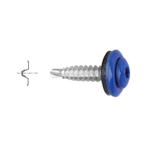 Vis de couturage acier cémenté tête cylindrique bombée torx T20 laquée Belvis Bois. gris anth RAL7016 4.9x20mm. 100 p - ETANCO L.R. (1/3)