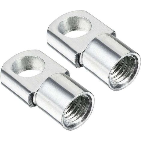 Embout de ressort à gaz M8 filetage intérieur 8 mm diamètre du trou acier A3 argent 2 pièces (1/4)