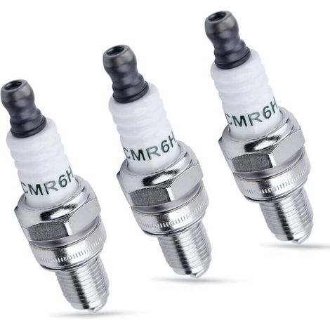 Bougie d'allumage pour NGK , 3365 CMR6H Bougie d'allumage pour Stihl/Bosch/Honda/Autolite/Brisk/Husqvarna/Echo pour Champion RZ7C RZ7CT10 965 Remplacement NGK stk 3365 (3 pièces) (1/4)
