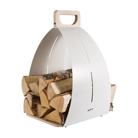 Panier à bûches KELO - Blanc (1/2)