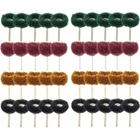 Pair 40Pcs 1\"(25mm) Roue abrasive Roue de polissage pour Dremel Outil rotatif