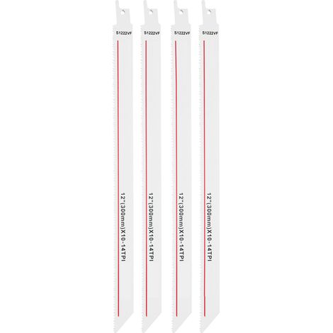 Ensemble de 4 lames de scie alternative en acier rapide pour la coupe du bois, outil multifonctionnel pour le travail du bois 14PTI