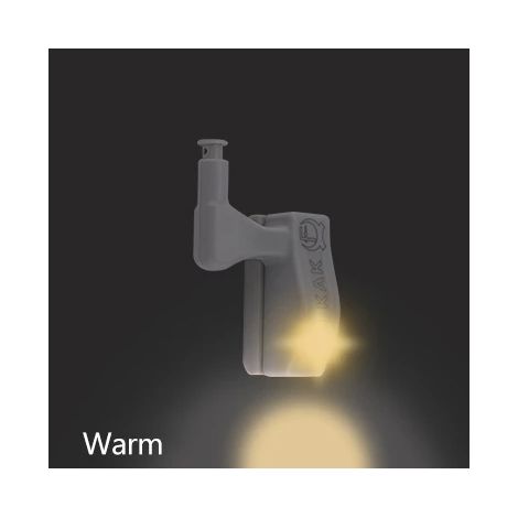 (blanc chaud) Lot de 10 lampes à charnière universelles KAK pour cuisine, chambre, placard, armoire, penderie, LED intégrée de 0,25 W avec détecteur de mouvement (1/5)