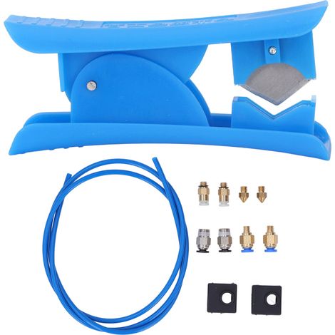 Kit de tubes PTFE pour imprimante 3D, tuyau PTFE, raccord pneumatique, capuchon silicone MK8, buse 0,4mm, ensemble pour Ender 3, 1m/39,4 pouces (1/5)