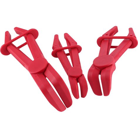Lot de 3 pinces à durites flexibles en nylon pour frein, carburant, gaz, liquide de refroidissement et radiateur (1/5)