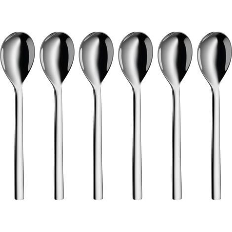 tasse à café cuillère lot de 6, grande cuillère à café 15,5 cm, acier inoxydable poli, passe au lave-vaisselle, (1/4)