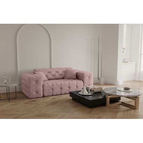 Sofa Designersofa CHANTAL 2-Sitzer in Stoff Opera Velvet Pink (1/5)