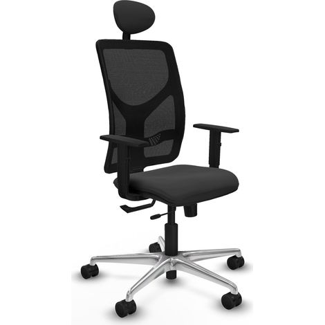 Chaise de bureau piqueras y crespo Motilla gris foncé aluminium (1/2)