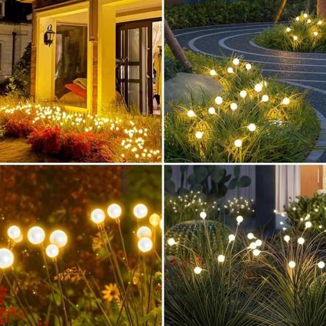 Lampes Solaires Lucioles - - Lampes Solaires Extérieures de Jardin - IP65 Étanch - 13 LED - Lumière Décoration Jardin (1/4)