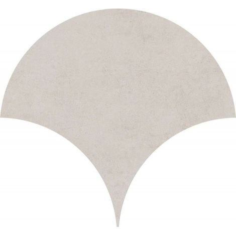 Alle Carrelage - Carrelage sol / mur forme écaille de poisson grand format effet béton blanc NASSAU TULUM BLANCO - Vendu par boîte de 0,62 m²