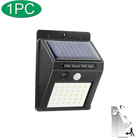 (1 pièce) Lampe solaire LED sans fil avec détecteur de mouvement, étanche, pour extérieur, décoration de jardin, projecteur mural. (1/5)