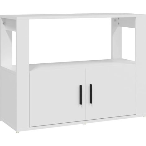 Credenza cassettiera mobile contenitore organizer cucina soggiorno salotto 80 x 30 x 60 cm legno ingegnerizzato bianco 020030509