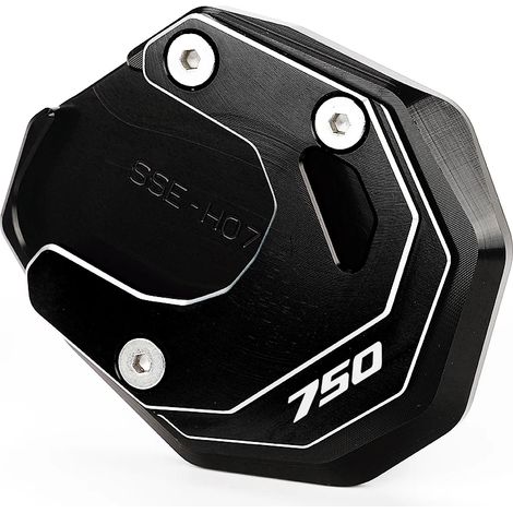(Béquille noire) Compatible avec HONDA Forza 750 2022, FORZA 750 2021 et FORZA 750 2020. Béquille latérale CNC pour moto, extension et support. Maxpower. (1/4)