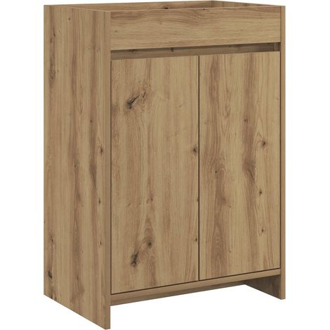 vidaXL Mobiletto da Bagno Sotto Lavabo Rovere Artigianale