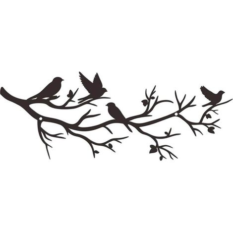 15 cm Décoration murale métal noir rustique, art mural pour salon chambre salle à manger jardin (1/5)