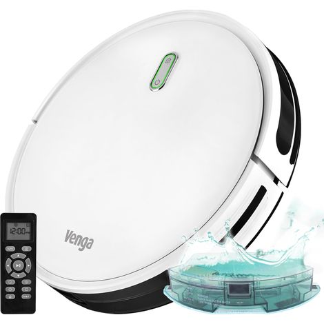 Robot Aspirateur, Laveur de sol, Facile à Utiliser, 6 Modes de Nettoyage, Silencieux, Blanc, VG RVC 3000 (1/5)