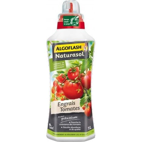 Naturasol – Engrais liquide naturel pour tomates 1 L – Riche en nutriments – Utilisable en agriculture biologique – Croissance optimale des plants