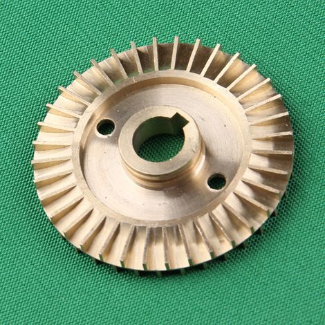 The QB60 vortex pump has an open turbine with an outer diameter of 60 mm, an inner diameter of 12 mm and a thickness of 6 mm.