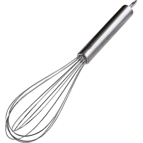 10" Flacher Schneebesen, Handbesen aus Stahldraht, perfekt zum Schlagen heißer Zutaten, E7 Geschenk U3U8 (1/5)