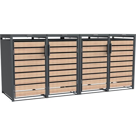 Westmann Box pour poubelles en métal Lacina  4x240 L 