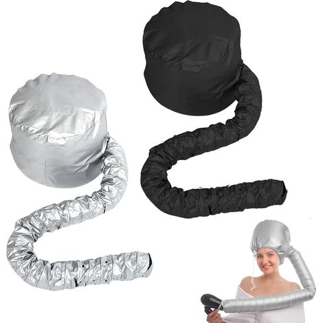 2 Stück Haartrocknerkappe, Haartrockner-Diffusorkappe, Haartrockner-Aufsatzkappe, Lockenkappe, Diffusorkappe für Locken, Tiefenpflege-Haarhaube (1/5)