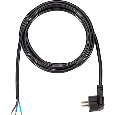 BACHMANN Cable de alimentación H05VV-F 3G1,5,sw L:5,0m AEH/CEE7/7, 305.176