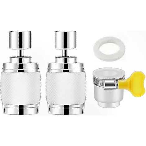 Küchenarmatur mit 360° drehbarem Duschkopf, Wassersparfilteradapter, Druckverstärker, Spültischarmatur-Zubehör, Strahlreduzierer und Universal-Luftsprudler. (1/5)