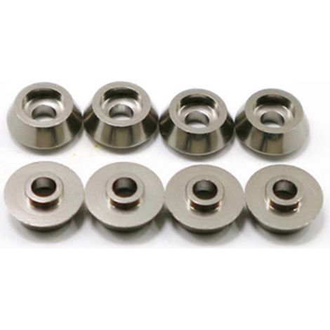 Lot de 8 rondelles de calage, joints et supports de vis de bielle en métal pour voitures RC WPL C14, C24, C34, C44, MN, D90, D91 et D99S, gris (1/4)