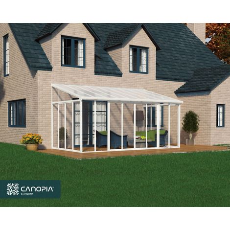 Canopia San Remo Pérgola Cerrada De Aluminio 3X5.6 m Blanco (1/5)