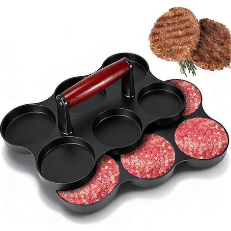Mini burger press petit meat patty fabricant rond shape press patty fabricant mini hamburger barbecue picnic camping etc (1/5)