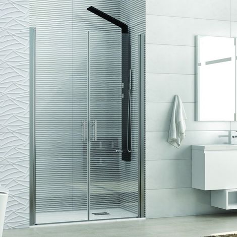 Box doccia apertura saloon 90-95cm finitura cromo  KS2800 Saloon kamalu