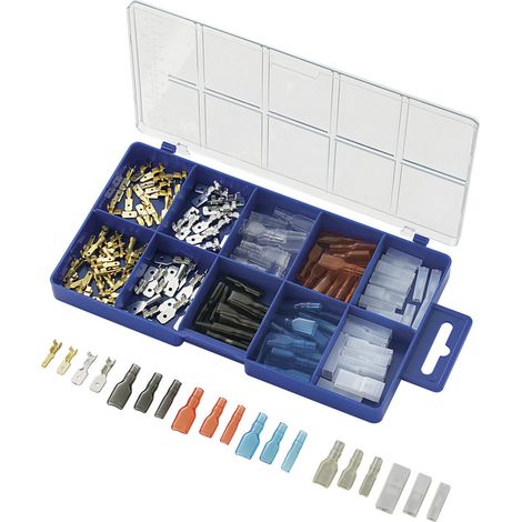 TRU COMPONENTS 739660 Quetschverbinder-Sortiment 0.50 mm² 2.50 mm² Transparent, Schwarz, Rot, Blau 1