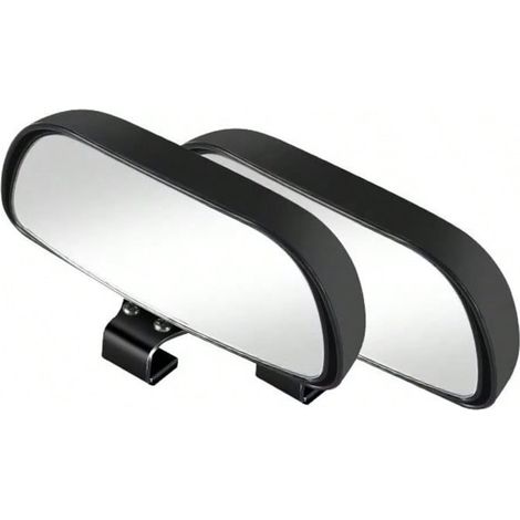 Rétroviseurs D'angle Mort, Retroviseur Conduite Accompagnée, Miroir D'angle Mort Pour Voiture Grand Angle 360 Réglable Rétroviseur, Additionnel Auxiliaire Universel Pour Angle Mort Auto Camion(Noir) (1/2)