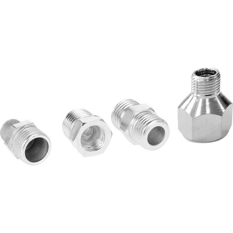 Kit d'adaptateur d'aérographe professionnel, ensemble de connecteurs de raccord pour compresseur et tuyau, 4 pièces (1/5)