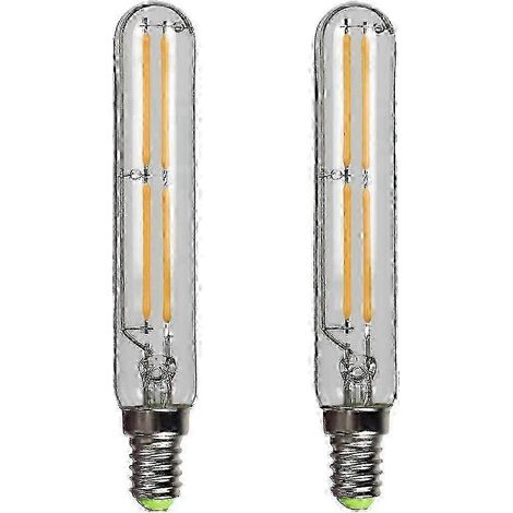 Lot de 2 ampoules LED à filament blanc chaud 2700K E14 T20 4W (1/5)