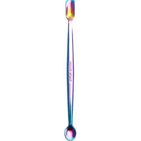 Cucharas hechas a mano, con dos cabezales, de acero inoxidable, 1 unidad. Color. (1/2)