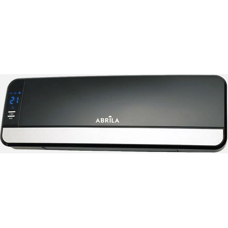 ABRILA - Lentisco - Split Cerámico PTC Negro/Plata 2000W  2 Potencias  Oscilante  Remoto  Temporizador  Termostato  Display  Negro/Plata