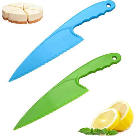 Pelle à Tarte, 2 PCS Couteau à Gâteau Dentelés en Plastique Ustensile de Cuisine Multifonction pour Couper Tarte Gâteau Pain Salade Fruits Couteau Pâtisserie et Pelle à Cake (1/5)